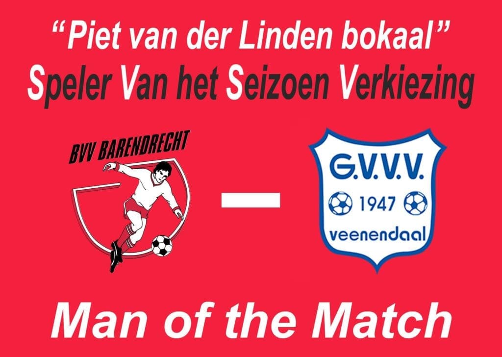 Wie was de best beoordeelde speler in de wedstrijd tussen BVV Barendrecht en GVVV...?