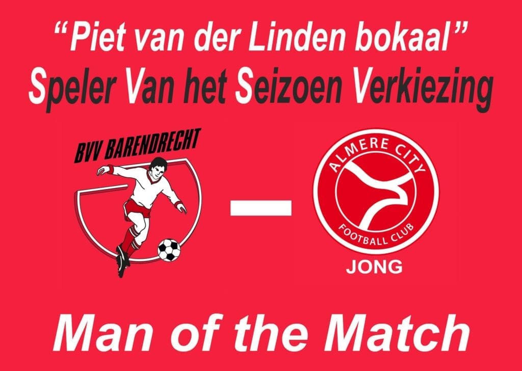 Wie was de best beoordeelde speler in de wedstrijd tussen BVV Barendrecht en Jong Almere City ...?