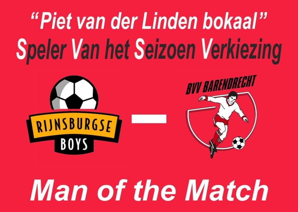Wie was de best beoordeelde speler in de wedstrijd tussen Rijnsburgse Boys en BVV Barendrecht ...?